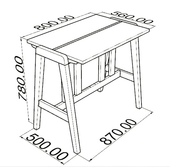 Transformable Triangle Wooden Horse 